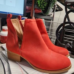 Jeffrey Campbell red booties size 6.5